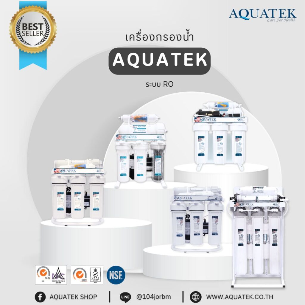 เครื่องกรองระบบ RO กรองสารละลายและอนุภาคขนาดเล็กที่อาจปนเปื้อนในน้ำ ทำให้ได้น้ำที่สะอาดและปลอดภัยสำหรับการบริโภค